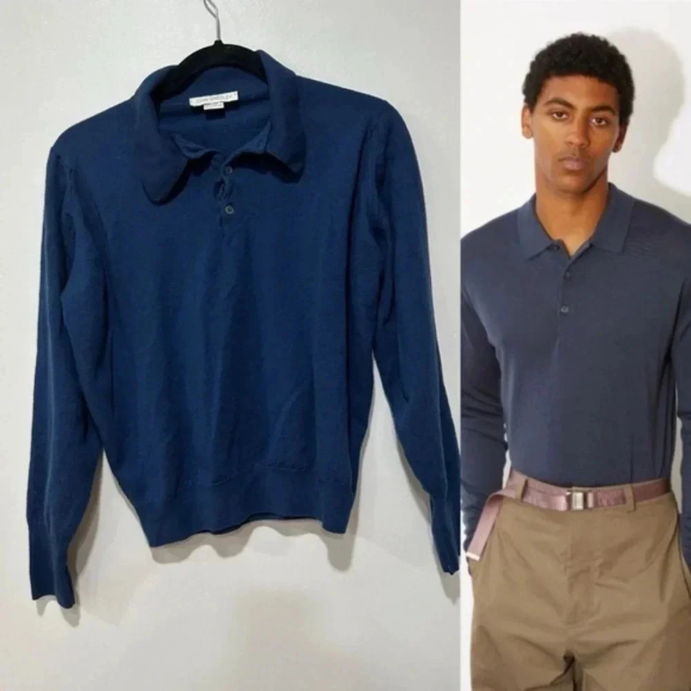 John Smedley polo wool sweater